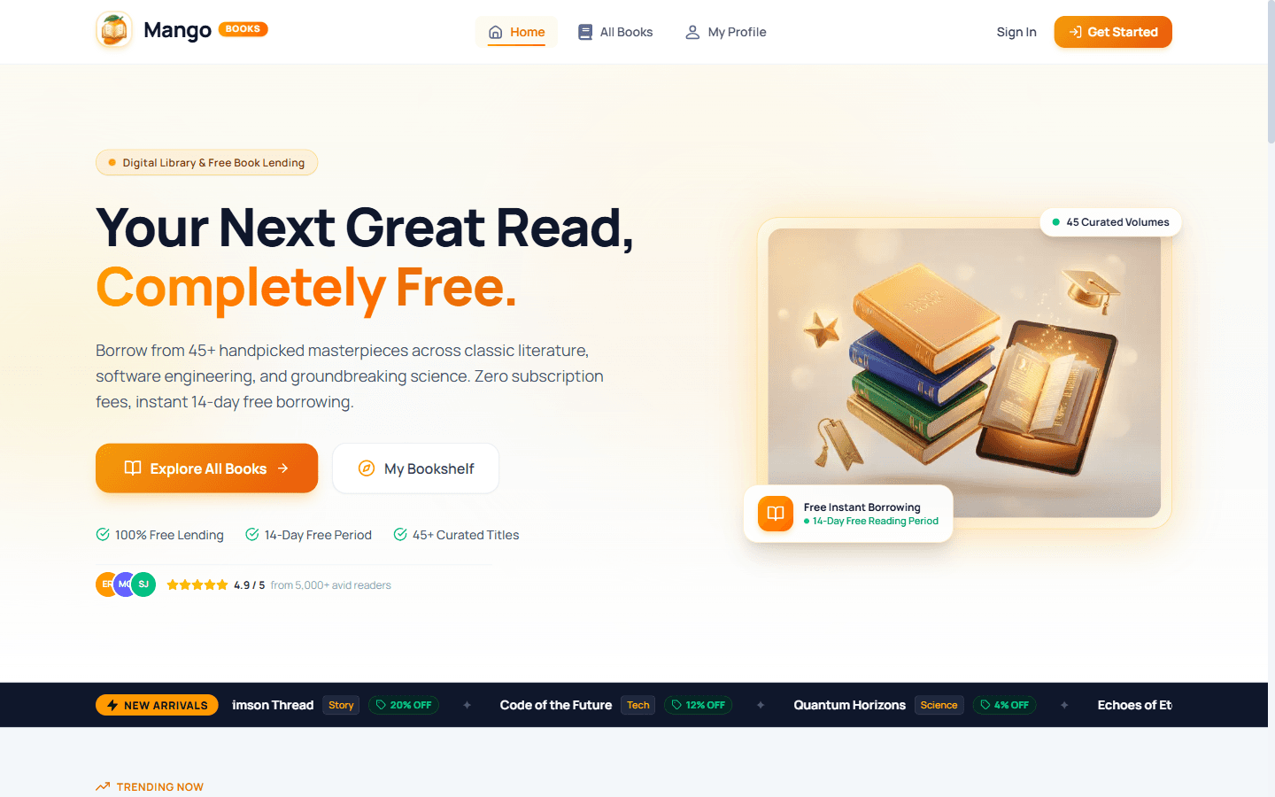 Mango Books — Digital Library & Book Lending Platform